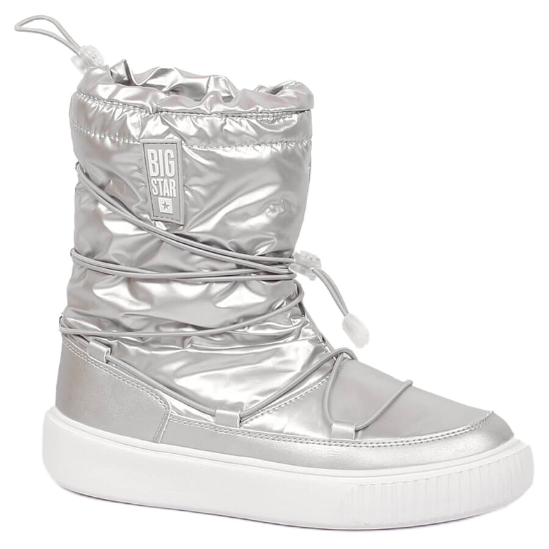 Hopeanväriset metalliset lumisaappaat Big Star KK274195
