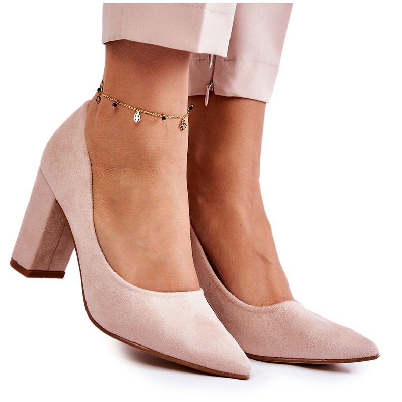 PS1 Klassiset mokkanahkapumput beigellä Kendra-korolla ruskea