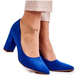 PS1 Klassiset mokkanahkapumput Kendran sinisellä kantapäällä sininen