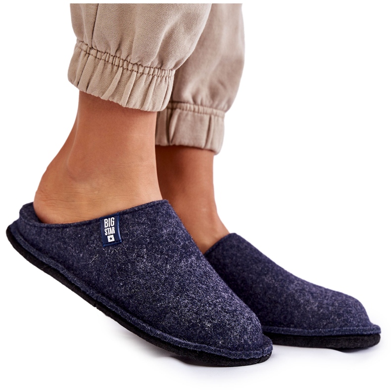 Naisten klassiset huopatossut Big Star KK276013 tummansininen
