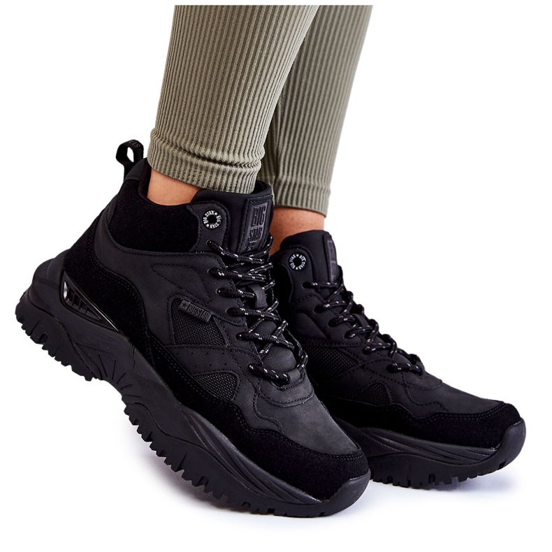 Naisten korkeat urheilukengät Memory Foam System Big Star KK274356 musta