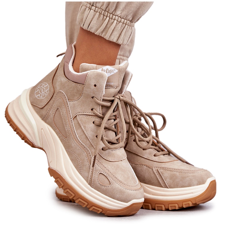 Retkeilykengät Lee Cooper LCJ-22-44-1352L Beige alustalla