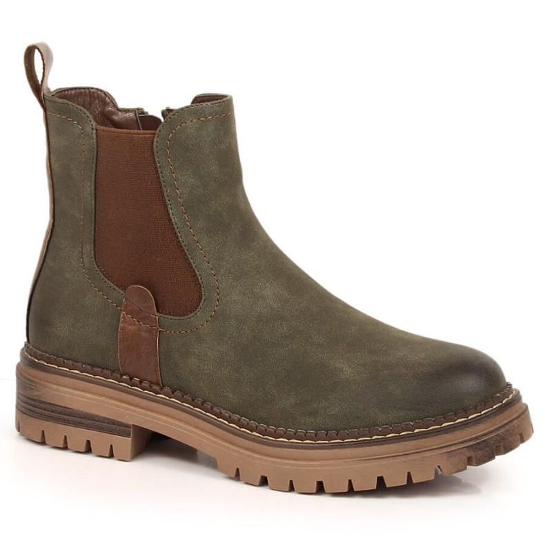 Lämpimät Chelsea-saappaat eVento W EVE368B vihreä