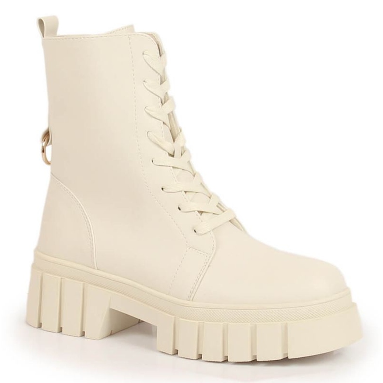 Nauhalliset saappaat ja vetoketjulla eristetty Sergio Leone W SK387B beige