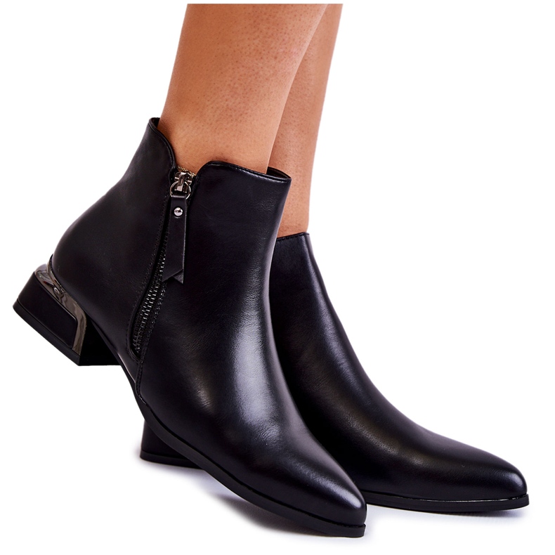 PS1 Naisten lämpimät nahkasaappaat, musta Laufey