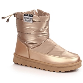 Naisten kullanväriset Potocki-lumisaappaat kultainen