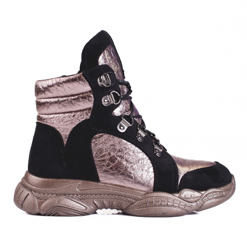 Tyttöjen saappaat paksussa Shelovet-pohjassa musta