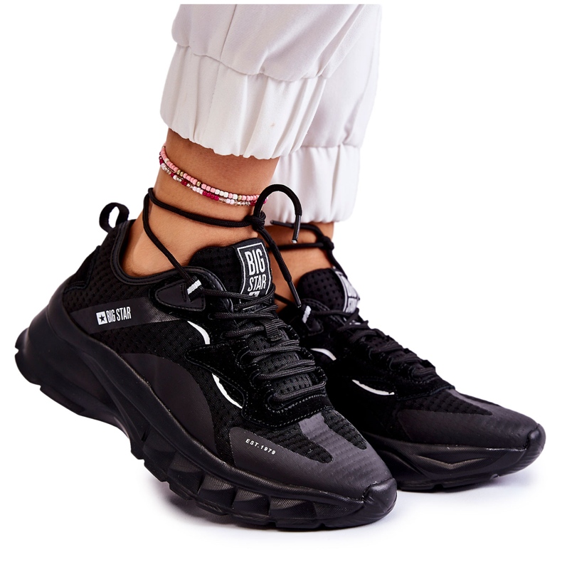 Naisten urheilukengät Big Star KK274056 Musta