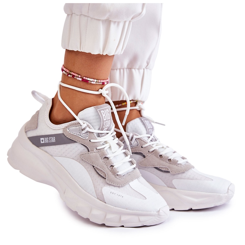 Naisten urheilukengät Big Star KK274057 Valkoinen