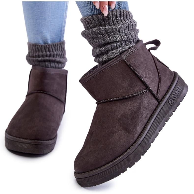 Naisten lämpimät lumisaappaat Big Star KK274291 Harmaa