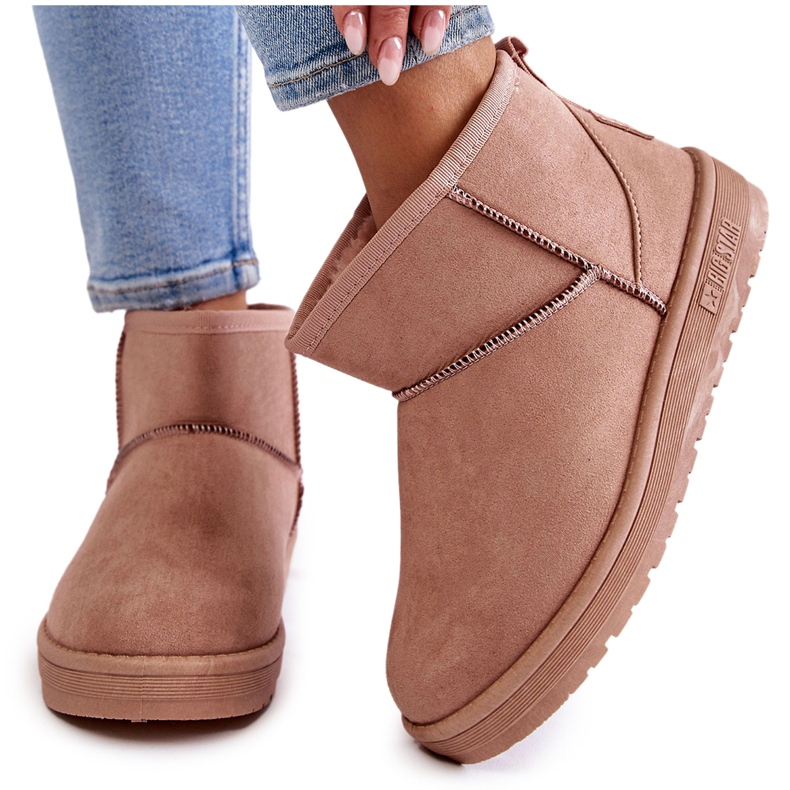 Naisten eristetyt lumisaappaat Big Star KK274293 Vaaleanpunainen