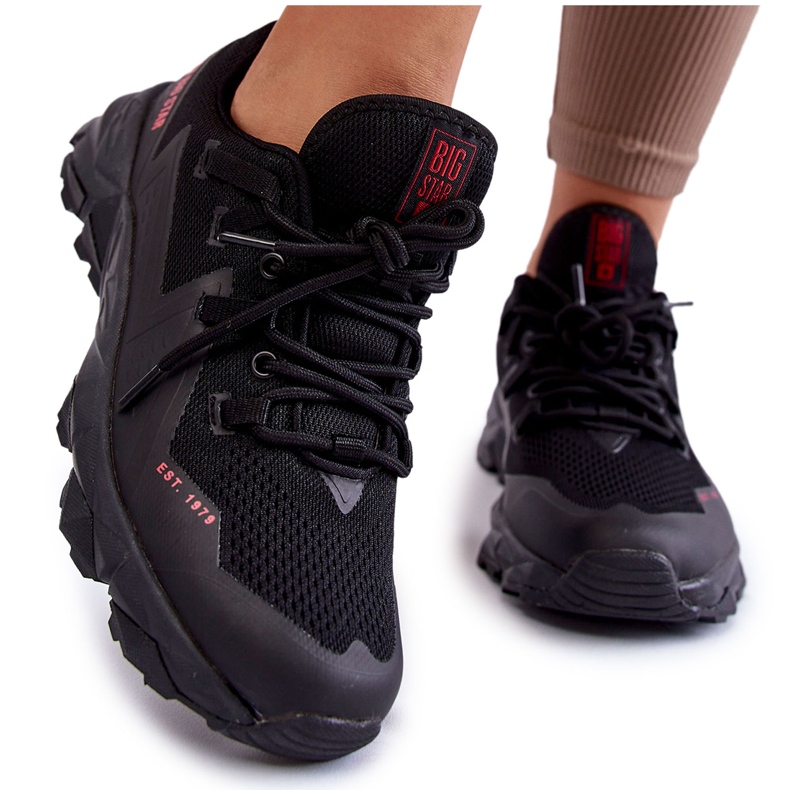 Naisten lenkkarit Memory Foam System Big Star KK274211 musta