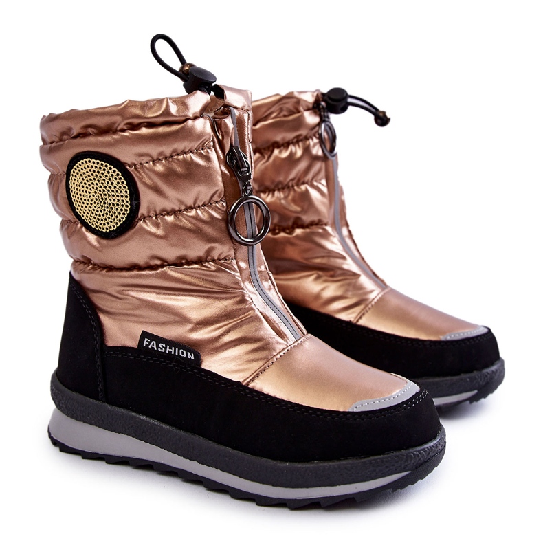 Kultavillalla eristetyt High Snow -saappaat musta