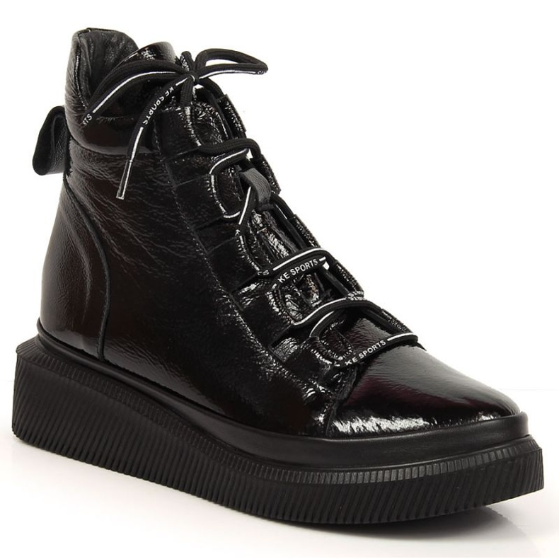 Nahkamaalatut eristetyt saappaat Artiker W HBH36 musta