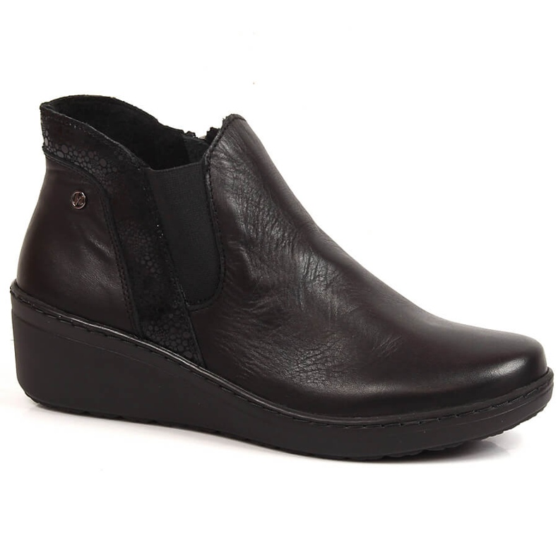 Mukavat mustat naisten lämpimät kiila saappaat Helios 596