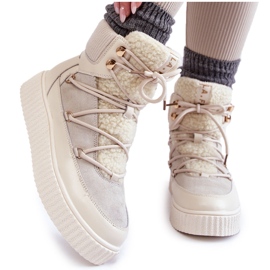 PL4 Naisten lumisaappaat La.Fi 280072W-QN Vaalea beige