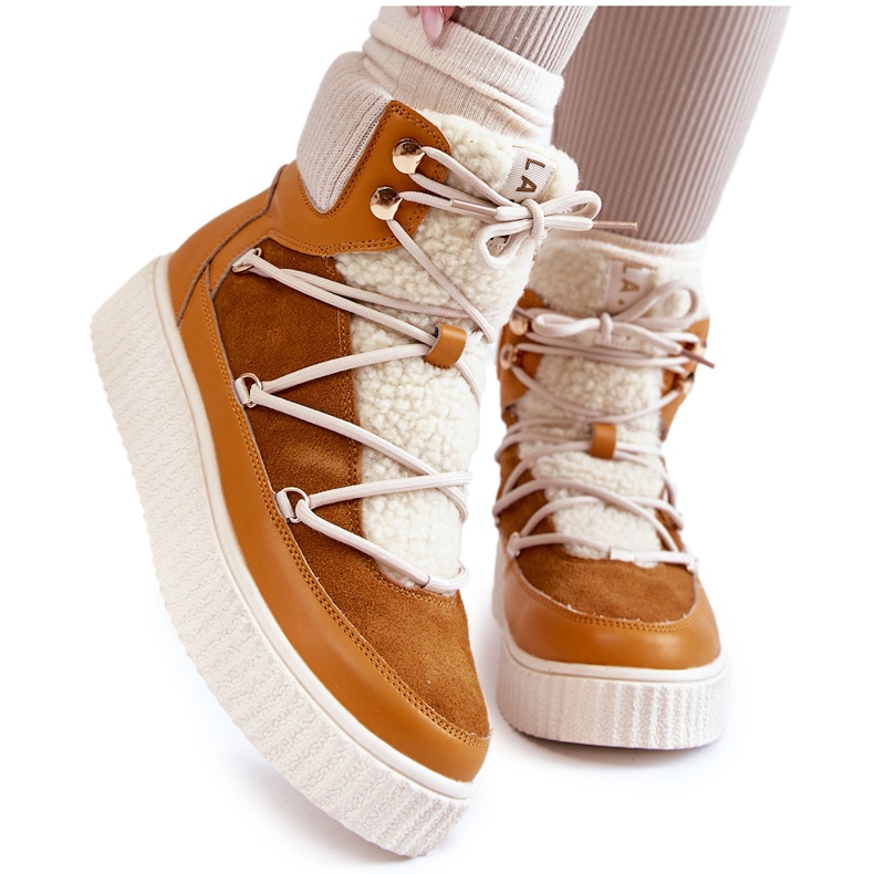 PL4 Naisten lumisaappaat La.Fi 280072Y-QN Camel ruskea