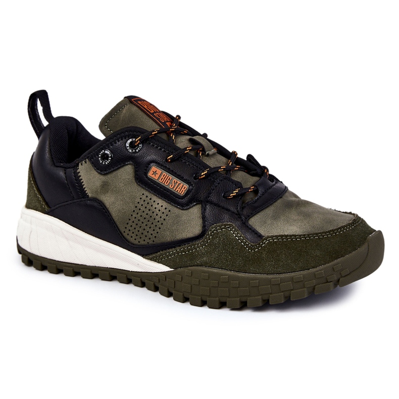 Miesten klassiset urheilukengät Memory Foam Big Star KK174272 Vihreä musta