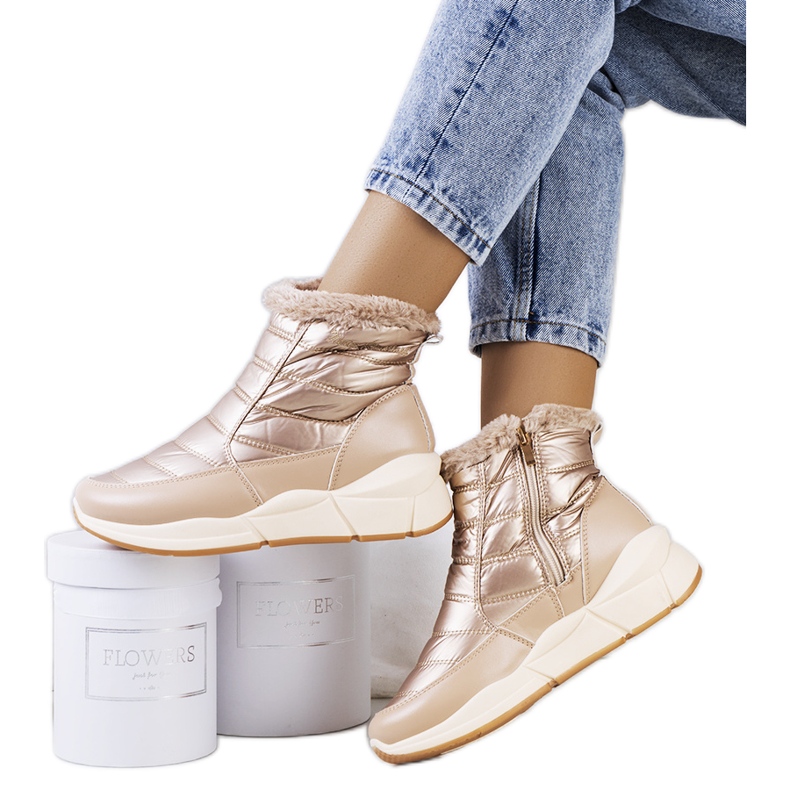 Lago kultaiset lumisaappaat beige kultainen