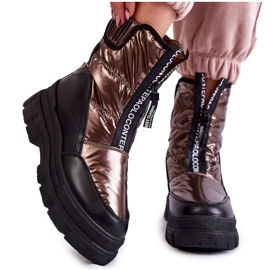 Vinceza Naisten mukavat lumisaappaat, ruskea ja musta Elodia monivärinen