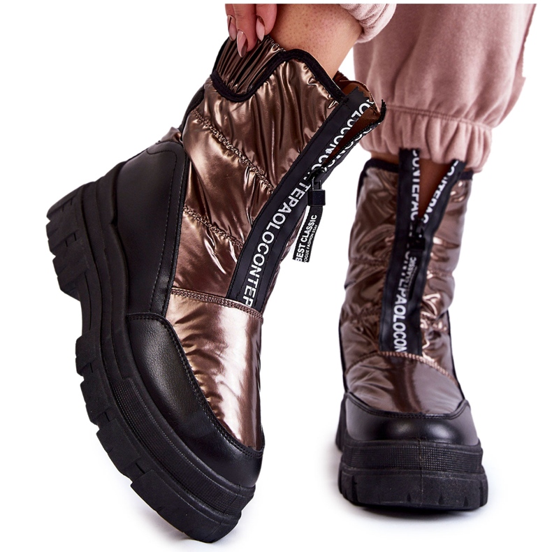 Vinceza Naisten mukavat lumisaappaat, ruskea ja musta Elodia monivärinen