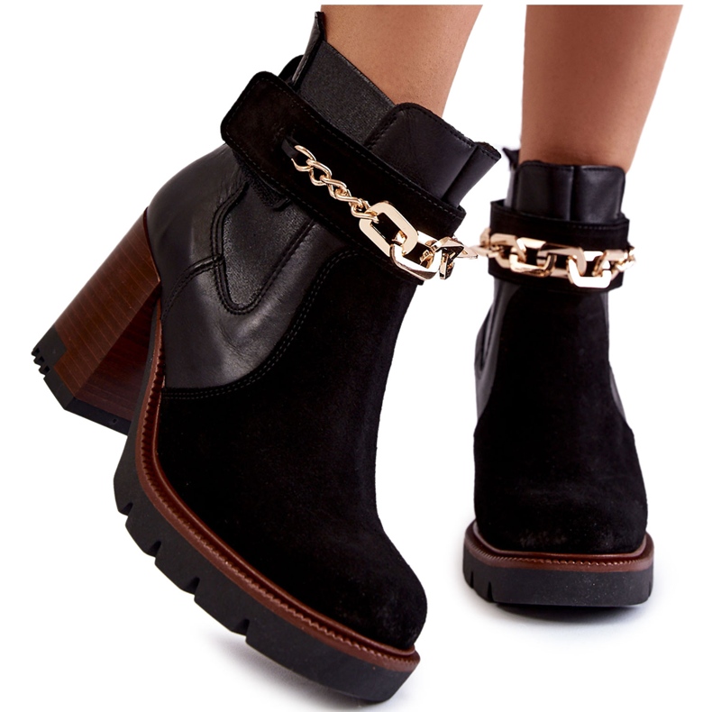 Naisten nahkasaappaat Maciejka 05781-01 Musta