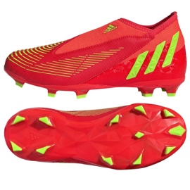 Adidas Predator Edge.3 Ll Fg Jr GW0985 jalkapallokengät punainen appelsiinit ja punaiset