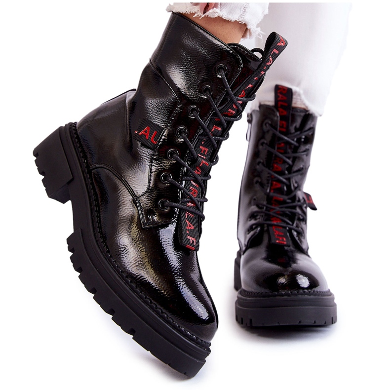 Lakatut lämpimät saappaat La.Fi 250054B-LA Musta