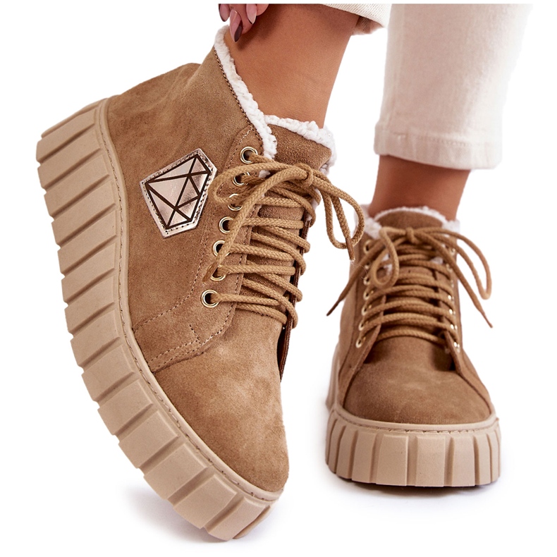 Lewski Shoes Suede urheilukengät Sidotut Lewski-kengät 3252 / N beige