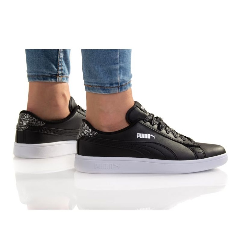 Puma Smash V2 Metallics Jr 386197 02 musta