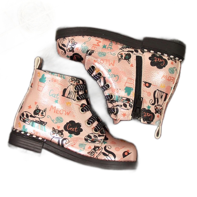 Nautilus Saappaat syyssaappaat Navy Dot Jr WOL6B vaaleanpunainen