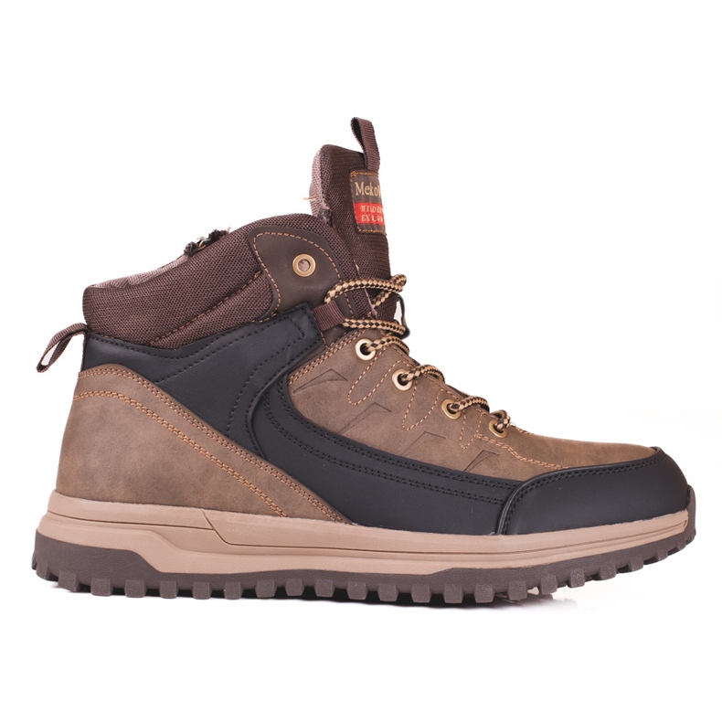 SHELOVET Miesten ruskeat korkeat saappaat