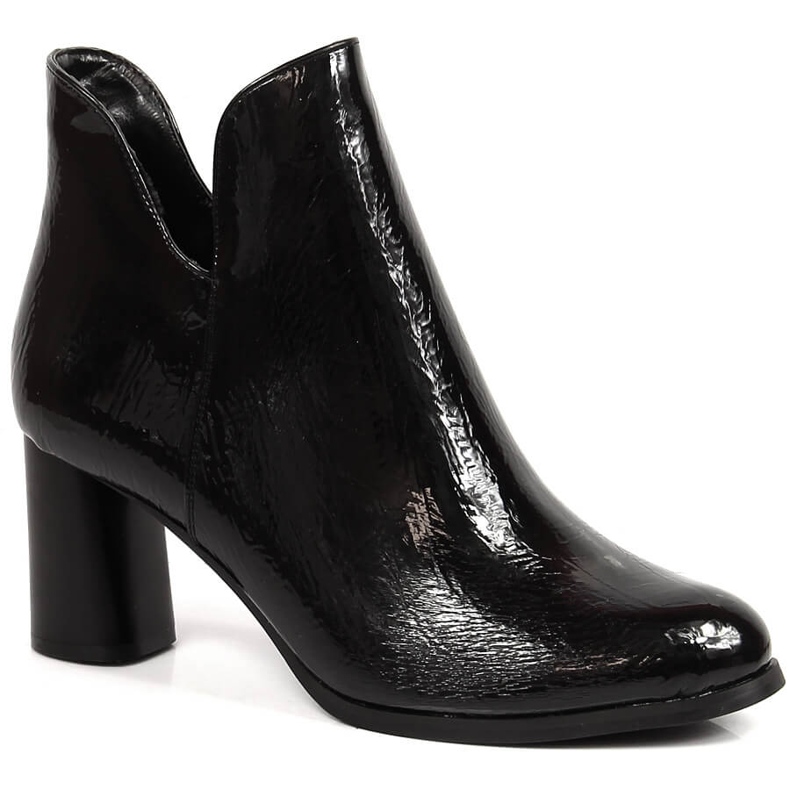 Naisten lakatut saappaat mustassa lämpimässä Jezzi-tolppassa