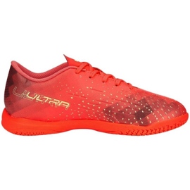 Puma Ultra Play It Jr 106927 03 jalkapallokengät punainen appelsiinit ja punaiset
