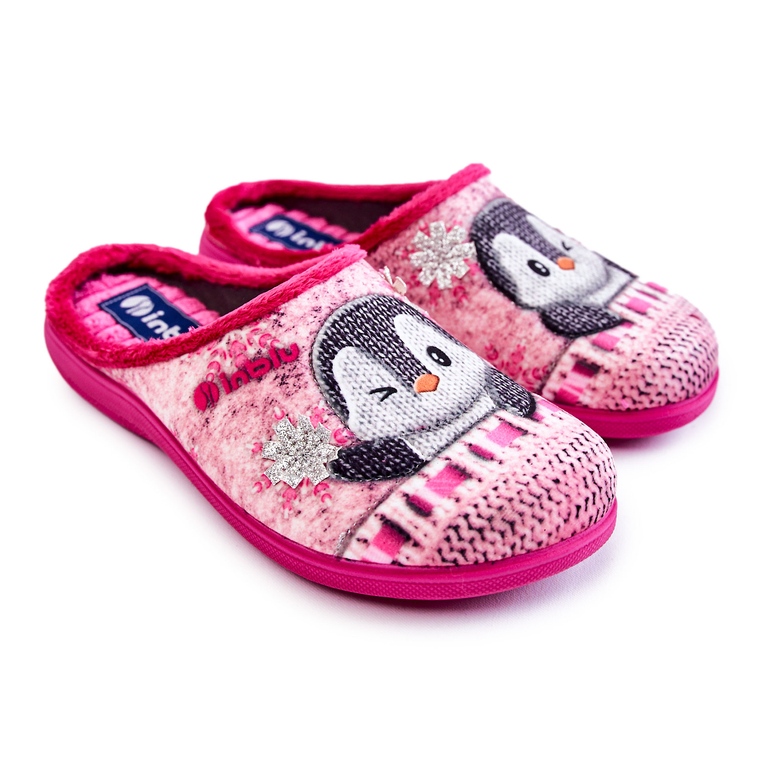 Naisten kotitossut Penguins Inblu EC-81-023 Pink vaaleanpunainen