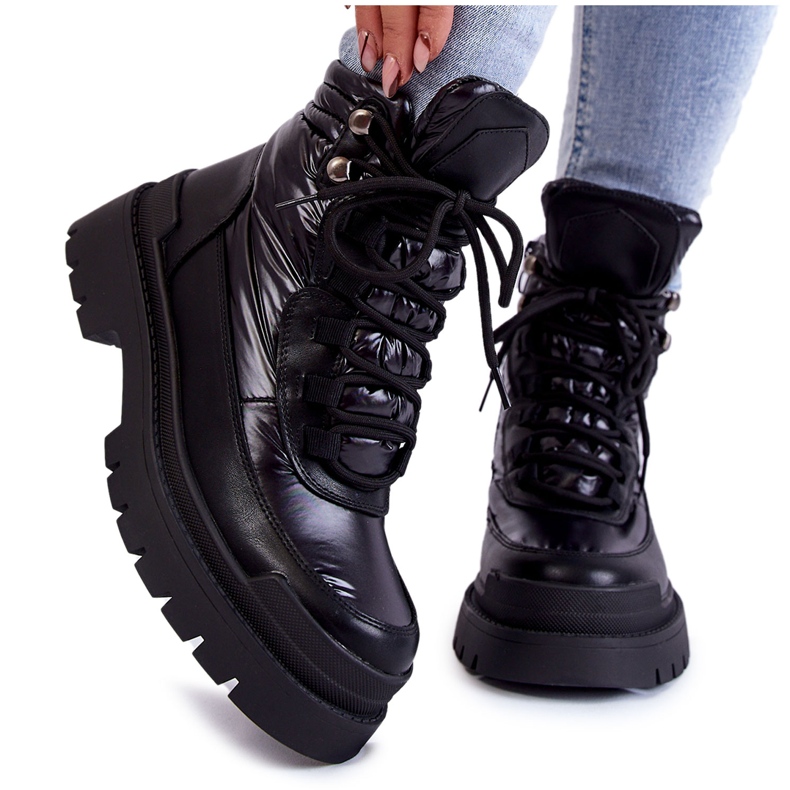 Sergio Leone Naisten saappaat alustalla Musta Nerina