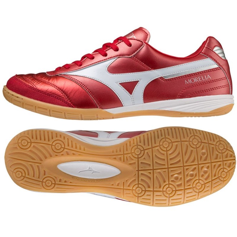 Mizuno Morelia Sala Elite Q1GA221060 jalkapallokengissä punainen appelsiinit ja punaiset