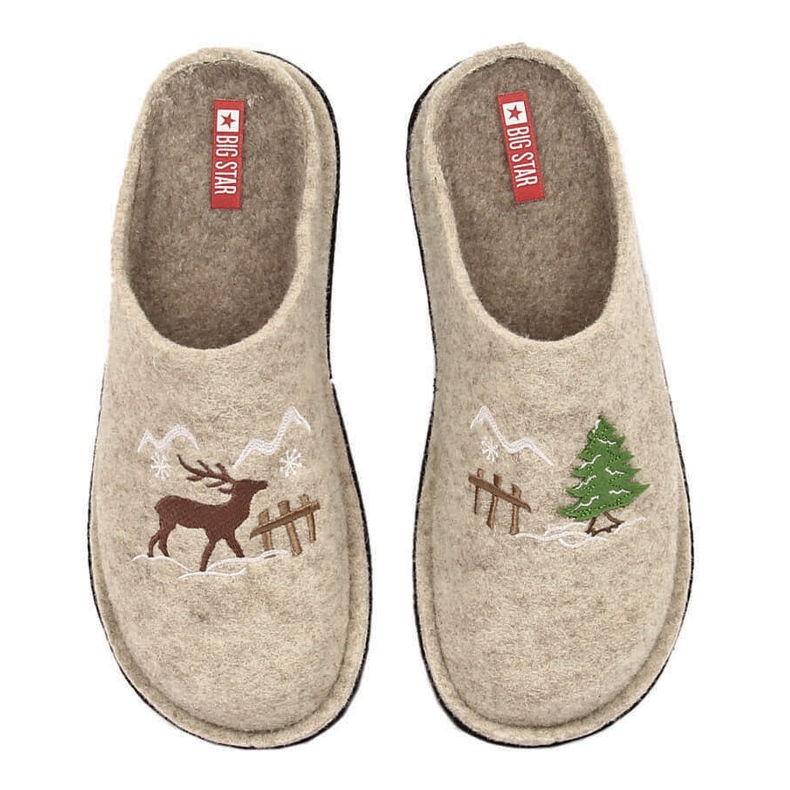 Naisten kotitossut villahuopabeigestä Big Star KK276016