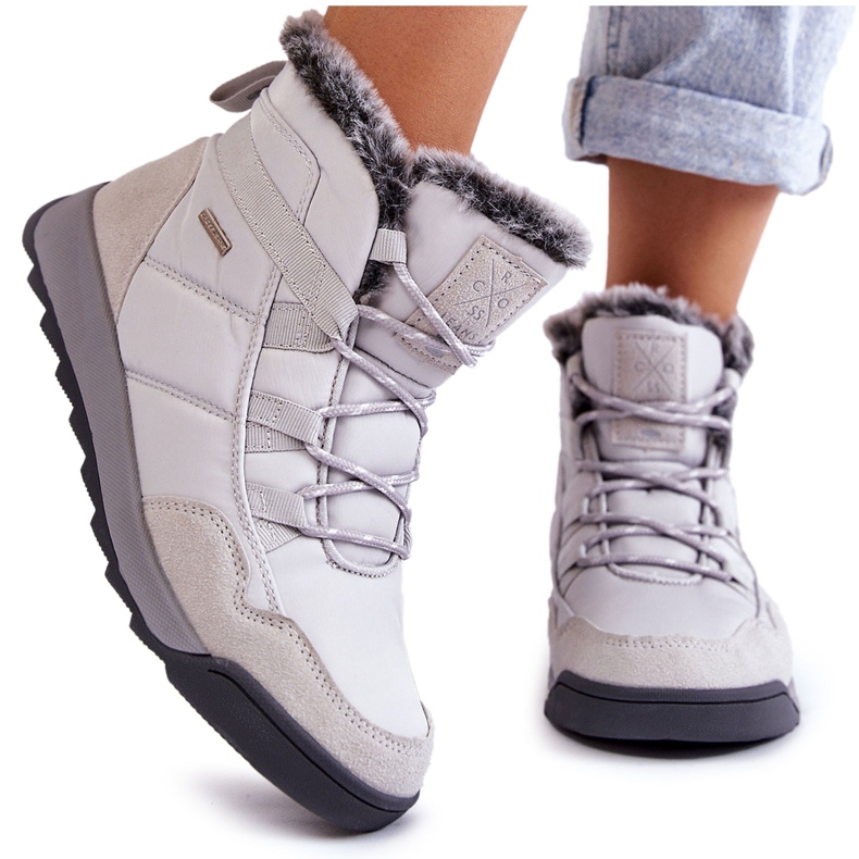 Naisten eristetyt lumisaappaat Cross Jeans KK2R4015C Harmaa