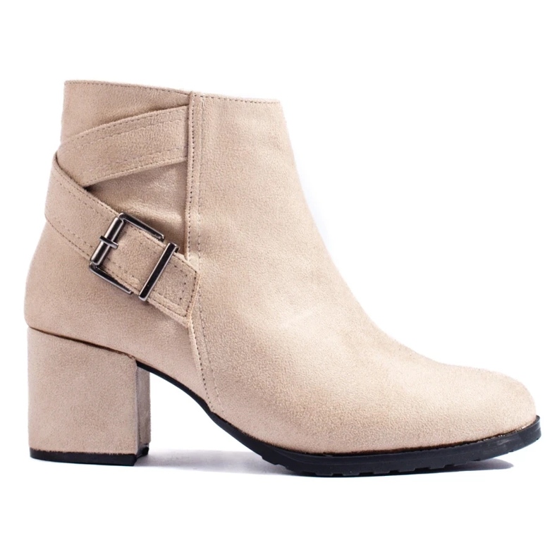 T.Sokolski Mokkanahkaiset nilkkurit Sokolskin pylväässä beige