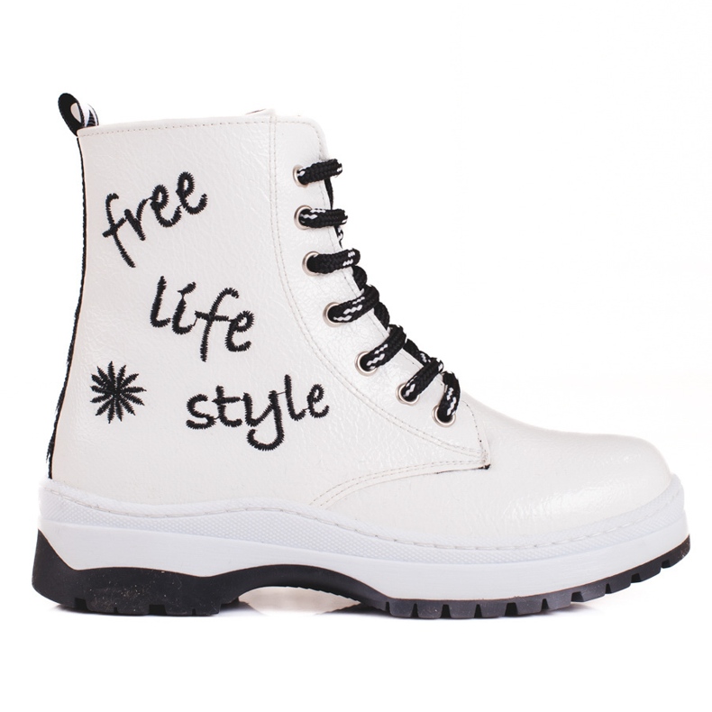 W. Potocki Potockin valkoiset saappaat tytöille valkoinen