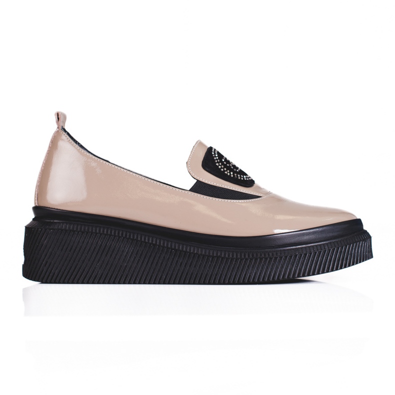 Naisten nahkaiset Shelovet-kengät beige