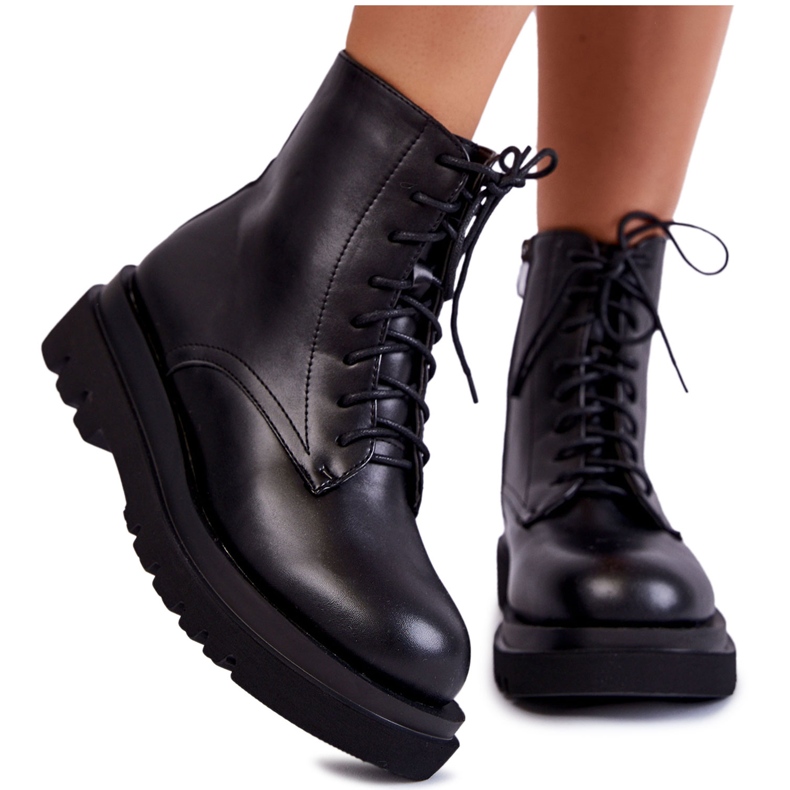 PS1 Naisten mustat Leroyn lämpimät saappaat vetoketjulla