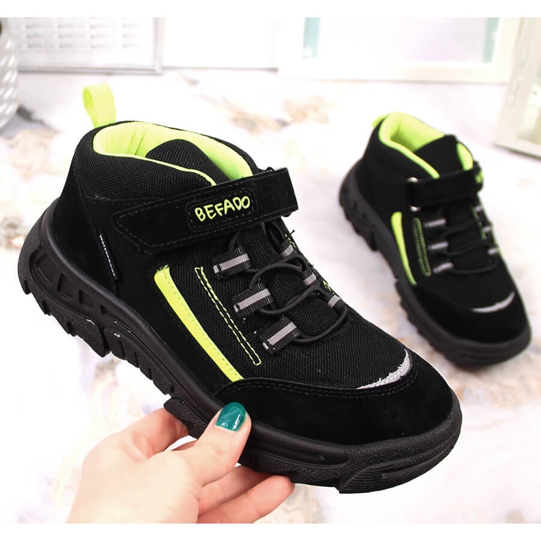 Lasten vedenpitävät korkeat vaelluskengät mustat Befado 515X004