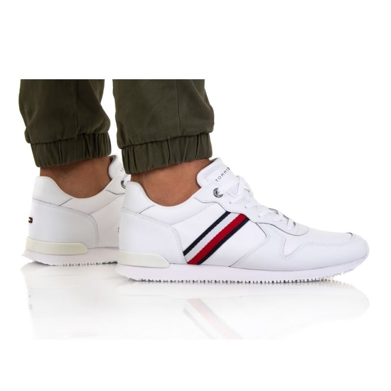 Tommy Hilfiger Iconic Runner Nahka M FM0FM04281 Ybr valkoinen