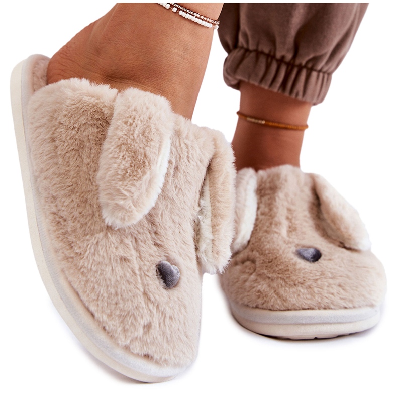 Naisten beige-turkistossut, tossut Remmi