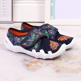 Poikien kotitossut tarranauhalla laivastonsinisellä Befado 273Y345 kranaatti