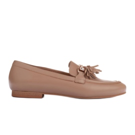 Marco Shoes Nahkaiset hapsut beige