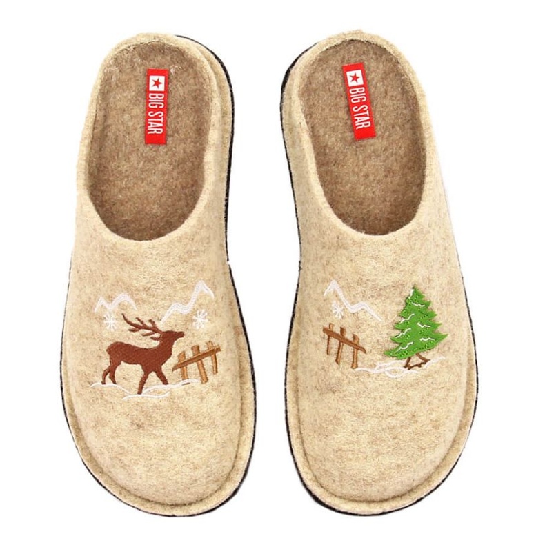 Kotitossut villahuovasta Big Star INT1803A beige