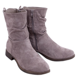 PA1 Theda Khaki litteät mokkanahkasaappaat beige PA1 Theda Khaki litteät mokkanahkasaappaat beige